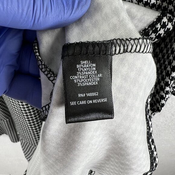 Torrid Womens Mini Stretch Satin Houndstooth Tuxedo Dress size 16 or 1X NWT - Picture 8 of 9